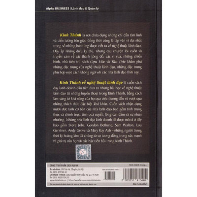 Sách Kinh thánh về nghệ thuật lãnh đạo - Alphabooks - BẢN QUYỀN