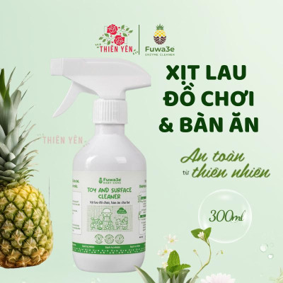 [ Xịt lau bàn ăn đồ chơi organic Fuwa3e 300ml an toàn cho bé ] hương bạc hà