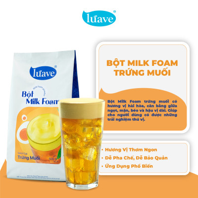 (Date T9/2025) Bột Milk Foam Trứng Muối LÚAVE 0.5KG - Chính Hãng