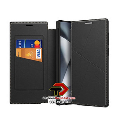 Bao da chống sốc Dux Ducis cho SamSung Galaxy S24 Ultra có 2 ngăn đựng thẻ tiện dụng - Hàng nhập khẩu