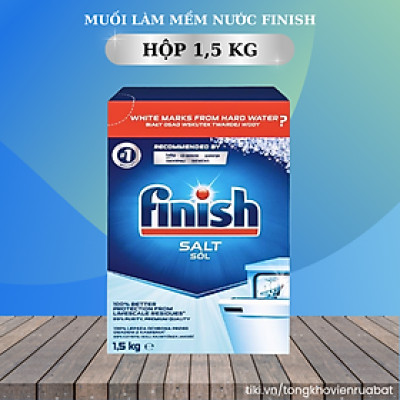 Muối rửa bát Finish 1,5kg - Hàng chính hãng - Nhập khẩu EU