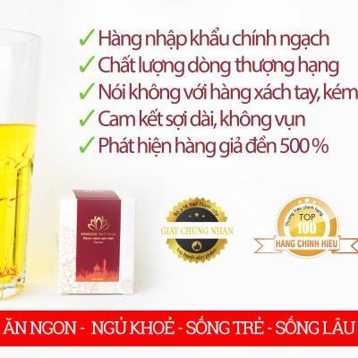 Combo 10 hộp (hộp/1gr) saffron Kingdom Herb, nhụy hoa nghệ tây Iran chính hãng super negin thượng hạng - Tặng táo đỏ Tân Cương 55g, bình nước và nhíp gắp