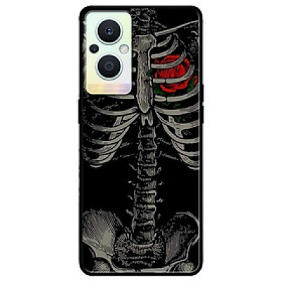 Ốp lưng dành cho Oppo A16K - Oppo A36 / A76 - Oppo Reno 7z 5G - Hoa Hồng Đỏ Xương