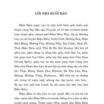 Điện Biên trong lịch sử (từ thuở ban đầu đến năm 1954) bản in 2024