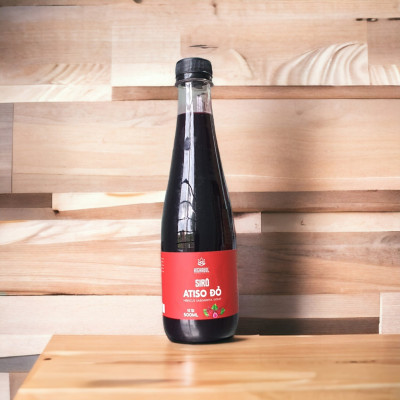Siro Atiso đỏ hỗ trợ thanh nhiệt, đẹp da, giàu vitamin C,không chất bảo quản, chai 500ml