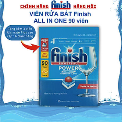 [HCM] Viên rửa bát Finish All in one 90 viên hương chanh