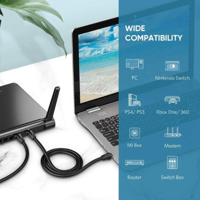 Ugreen UG70330NW121TK 3M cáp mạng CAT 8 24AWG Class S/FTP 2000Mhz - HÀNG CHÍNH HÃNG