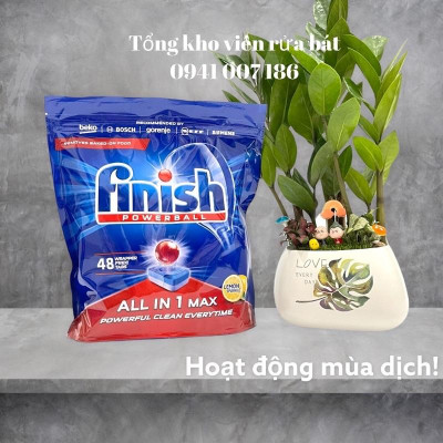 Viên rửa bát Finish All in 1 max [10 tính năng tẩy rửa, sạch hiệu quả]