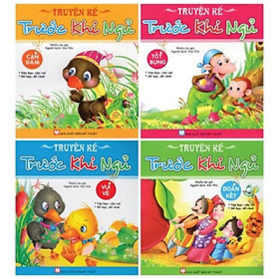 Combo Truyện Kể Trước Khi Ngủ - Nuôi Dưỡng Tâm Hồn Trẻ Thơ ( Bộ 4 Cuốn)- Tặng Sticker