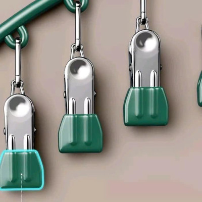 Combo 3 cái Móc treo 10 kẹp phơi đồ đa năng - Móc phơi đồ, tất, vớ, đồ lót - Móc kẹp Inox treo quần áo, gấp gọn, tiện dụng