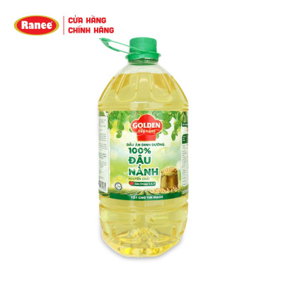 Thùng Dầu Đậu Nành cao cấp Golden 5 lít (5 lít/chai x 4 chai)