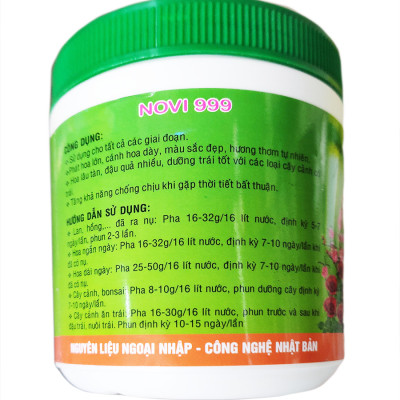 Phân bón dưỡng cây toàn diện Novi 999 21 21 21 hủ 500g