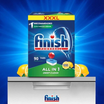 COMBO FINISH: Viên rửa bát All in one 90 + Bóng 750 + Muối 1,2kg
