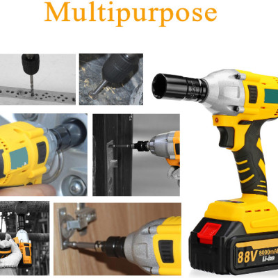 Máy siết bulong Không chổi than RAKUTEN 88V tặng đầu chuyển thành máy bắn tôn.máy bắt vít