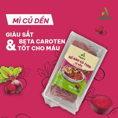 Mì Củ Dền Hapimi 180g - Thực Phẩm Bổ Sung Dinh Dưỡng Cho Cả Gia Đình, Ăn Chay, Healthy, Eatclean