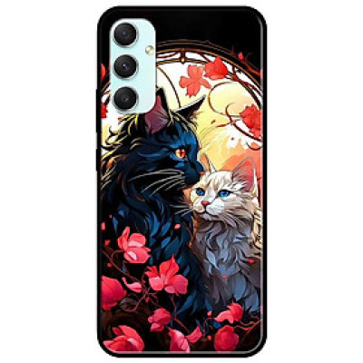 Ốp lưng cho Samsung A15 - A25 - A35 - A55 - Mèo Trắng Đen - Hàng Chính Hãng