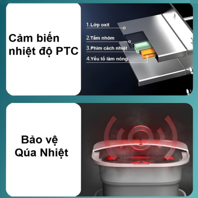 Bồn ngâm chân, kiêm máy massage chân tự động thương hiệu Philips PPM5103F - Hàng chính hãng