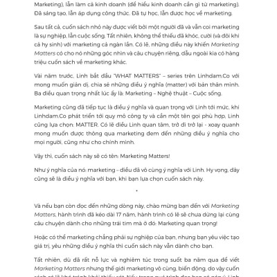 Marketing Matters - Marketing Có Quan Trọng? Nên Làm Marketing Thế Nào?