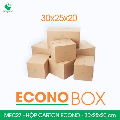 MEC27 - 30x25x20 cm - Combo 20 thùng hộp carton trơn siêu tiết kiệm ECONO