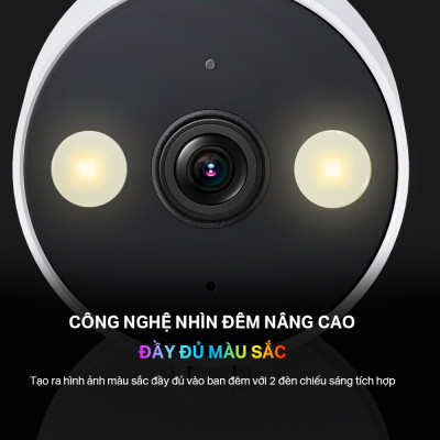 Camera Trong nhà & Ngoài trời Tp-Link Tapo C120 - Độ phân giải 2K 4MP, Chống chịu thời tiết IP66, Có loa báo động, Đàm thoại 2 chiều - HÀNG CHÍNH HÃNG
