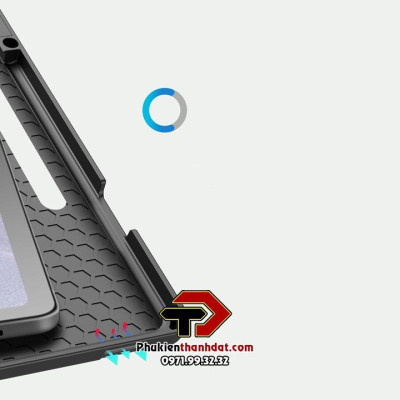 Bao da dành cho Samsung Tab S8 Plus/ S7 Plus/ S7 FE DOMO Series Lưng Dẻo Vải Jean Khay Bút - Hàng chính hãng