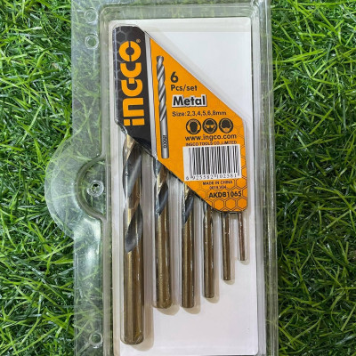 BỘ 6 MŨI KHOAN KIM LOẠI INGCO AKDB1065 - HÀNG CHÍNH HÃNG