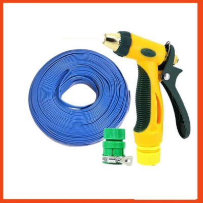 Bộ dây vòi xịt nước rửa xe,tưới cây tăng áp 3 lần 7-10M( nối nhựa xanh) 206317