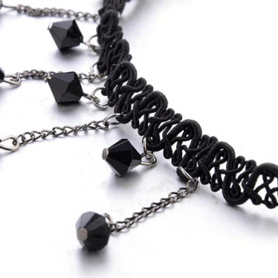 Vòng cổ choker ren đính hạt