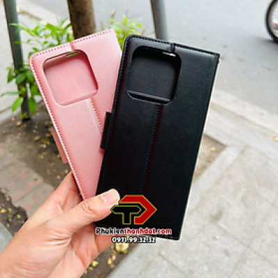 Bao da dạng ví cho Xiaomi Redmi 12C hiệu Hanman có quai cài - Hàng chính hãng