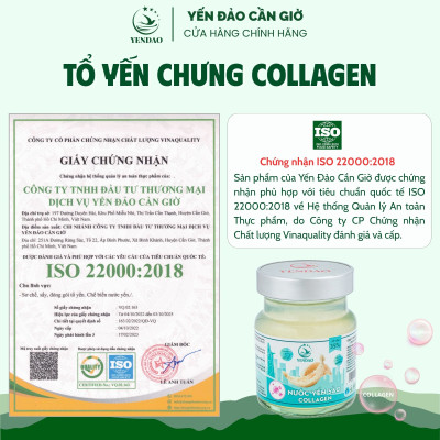 Yến Đảo - Yến Chưng Collagen Bổ Dưỡng Sức Khỏe Hỗ Trợ Làm Đẹp Da Quà Tặng Cao Cấp 6 Lọ 70ml