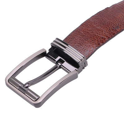 Thắt Lưng Nam Da Cá Sấu Đầu Kim Huy Hoàng HT4233 - Nâu Đỏ