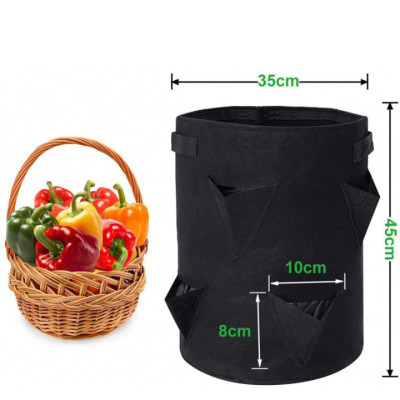 Túi Trồng Cây Bằng Vải 10 Gallon – Trồng Dâu, Cà Chua, Hoa, Rau Sạch – Có Quai, Dễ Di Chuyển