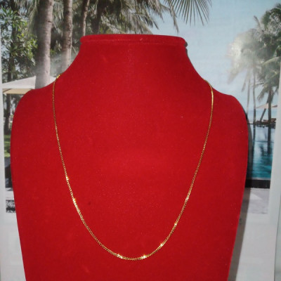 Dây chuyền nam nữ, Kiểu xương rắn, 1li, Kèm túi nhung Cung hỷ, Phù hợp nam nữ