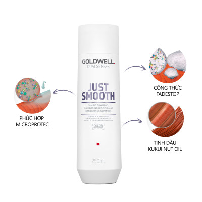 Dầu Gội Goldwell Just Smooth – Dưỡng Tóc Mềm Mượt, Giảm Xơ Rối, Kiểm Soát Bông Xù