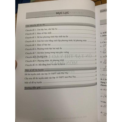 Sách ôn Tập Thi Vào Lớp 10 Môn Toán