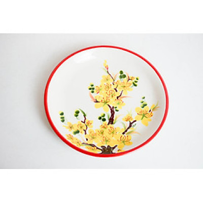 Dĩa phẳng (21 cm) - Họa tiết Tết 2024