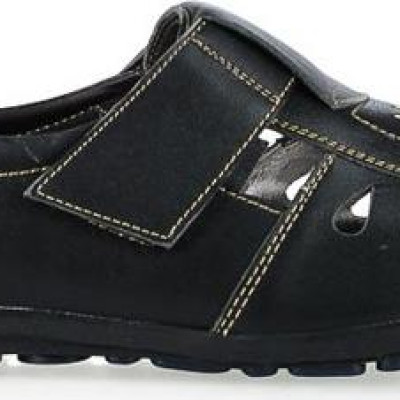 Giày rọ nam Huy Hoàng da bò màu đen HT7786