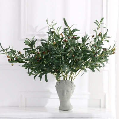 Cành Oliu giả - dài 95cm - 10 nhánh - 8 quả - Cây giả, hoa lụa trang trí nhà cửa