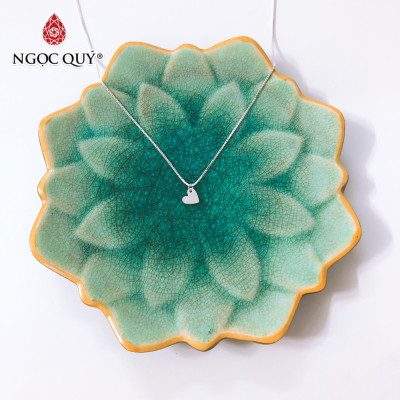 Dây chuyền bạc mặt trái tim - Ngọc Quý Gemstones