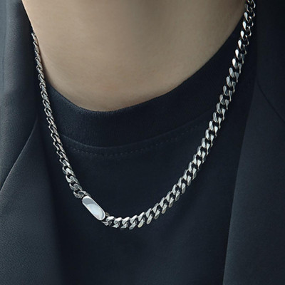 [1 chiếc]【Khắc Tên Ghi Chú】 Dây chuyền, lắc  kèm tên nam nữ thép titan Khắc tuỳ chỉnh