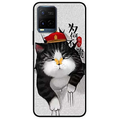 Ốp lưng dành cho Vivo Y21 - Vivo Y21s mẫu Mèo Nón Đỏ