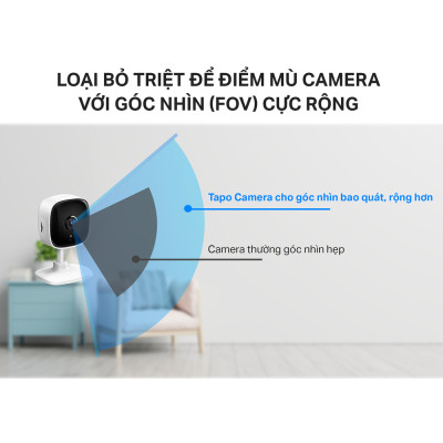 Camera Wifi Trong nhà Tp-Link Tapo C110 / C100 - Đàm thoại 2 chiều, Có loa báo động, Hồng ngoại ban đêm - HÀNG CHÍNH HÃNG