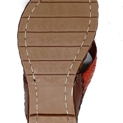 Dép nữ Huy Hoàng da cá sấu màu đỏ tươi HT7244