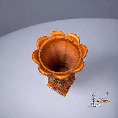 Bình Gốm Lọ Hoa Sơn Màu 13x30cm