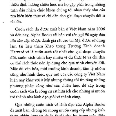 90 Ngày Đầu Tiên Làm Sếp - Bìa Cứng (Tái Bản 2023)