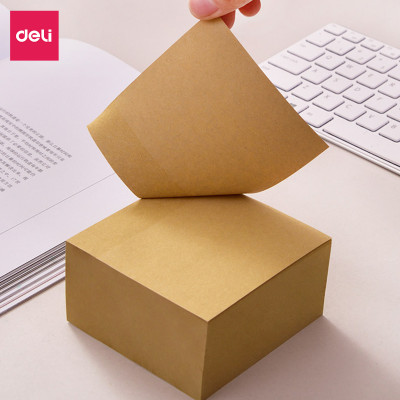Giấy nhắn văn phòng 400 tờ/tệp Deli - Màu nâu - Giấy note, giấy nhớ học sinh - 21515