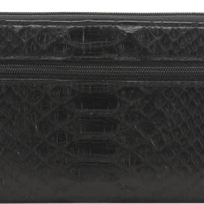 Ví Nữ Da Trăn 1 Khóa Huy Hoàng HT3325 (19 x 11 cm) - Đen