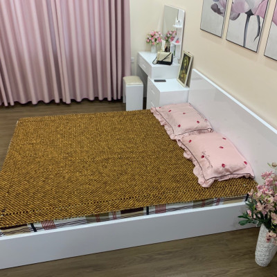 Chiếu Hạt Gỗ Bách Xanh Cao Cấp Hạt 1.6cm ( video , hình thật )