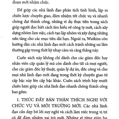 90 Ngày Đầu Tiên Làm Sếp - Bìa Cứng (Tái Bản 2023)