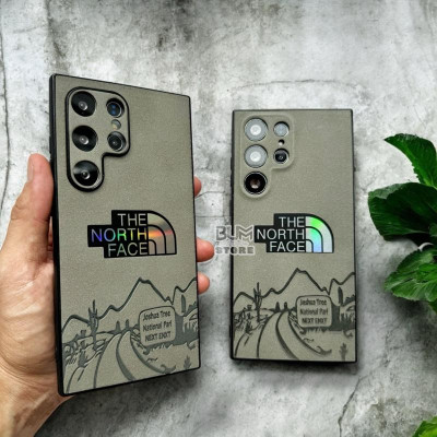 Ốp Lưng Cho Samsung S24 Ultra / S23 Ultra / S22 Ultra TPU Lưng Da Lộn In Lazer NORTH